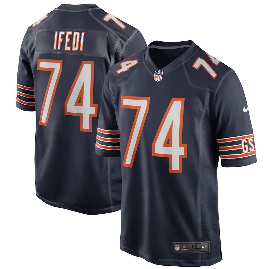 Men Chicago Bears #74 Germain Ifedi Nike Navy Game Player NFL Jersey